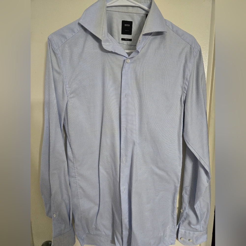 Boss Blue Dress Shirt Elegant Design